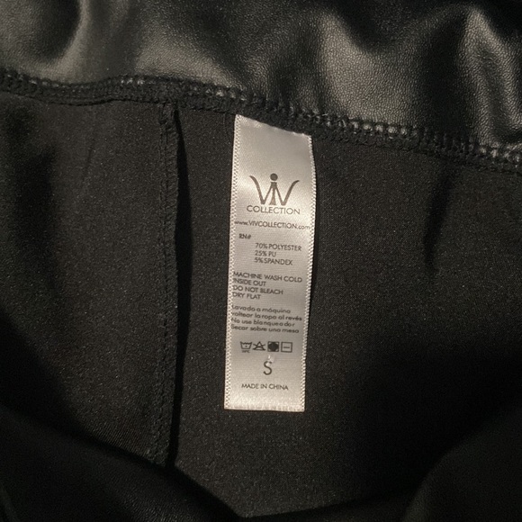 Hi-Waist Faux Leather Leggings | Black | Small - Picture 3 of 5